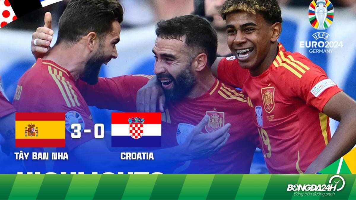 Video Tây Ban Nha vs Croatia hôm nay 16/6 - KQBD Euro 2024