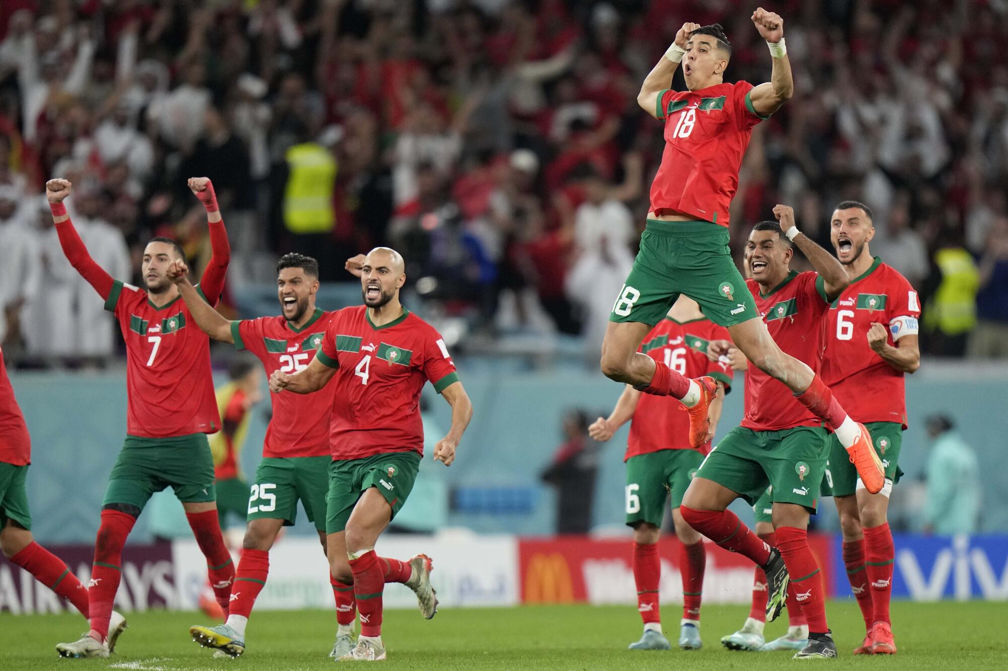 World Cup: Diverse Morocco makes history by stunning Spain - Los Angeles  Times